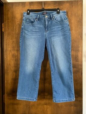 NYDJ Medium Blue Ankle Crop Straight Jeans